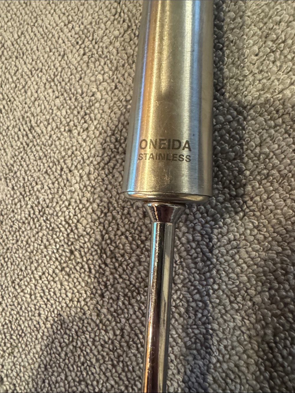 Oneida Stainless Steel Handle Meat Tenderizer with Black Head - Picture 2 of 3